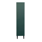 Tall Storage Show Cabinet with 2 Glass Display Door & 2 Doors, Modern Cabinet Freestanding for Bathroom, Dining Living Room