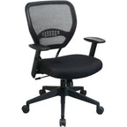 Managerial Low-Back Chair, 27x26-1/2x42, Black